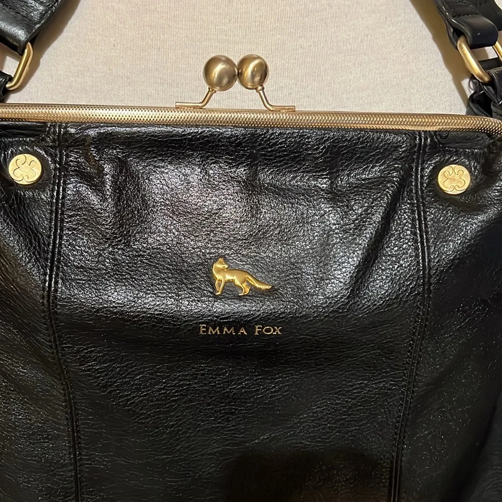 Emma Fox kiss lock satchel 17 x 12 - Picture 2 of 14